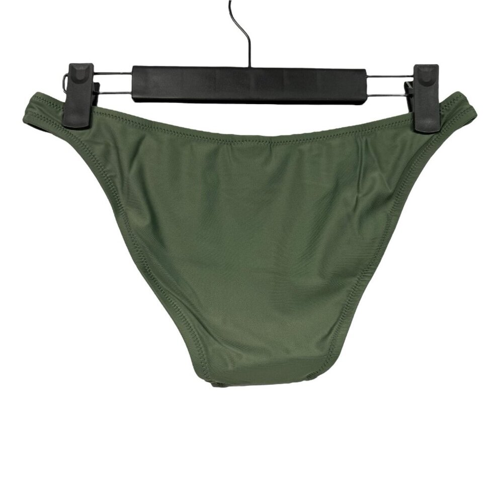 J.Crew High Leg Bikini Bottom Green Swim Beach Plus Size Small NWT BP209 - Picture 2 of 6
